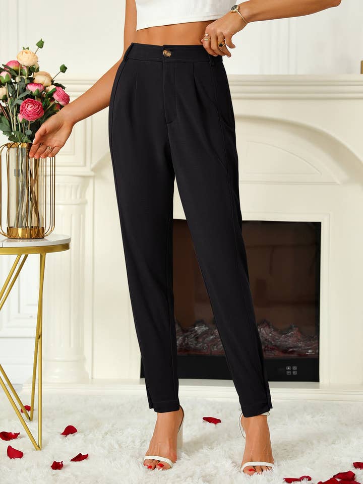 High Waist Trousers for Women | Elegant Work Pants for wholesale by Suhkasana