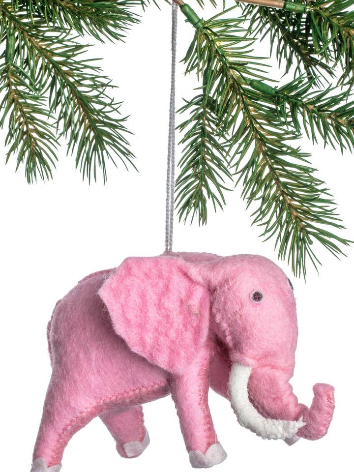 Adorno de elefante rosa. para venta al por mayor de Silk Road Bazaar