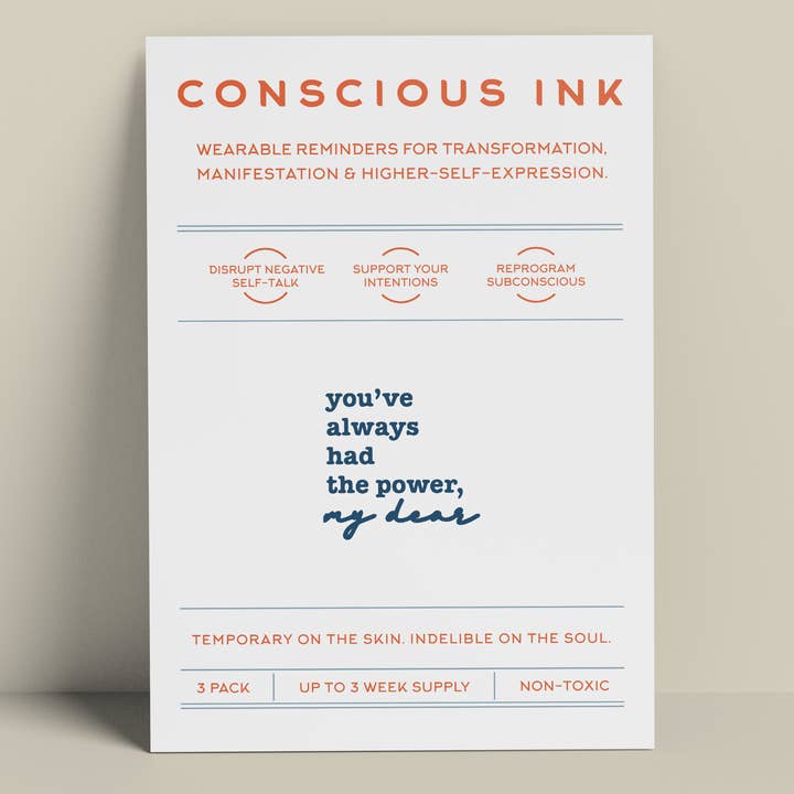 Hai sempre avuto il tatuaggio dei Power Manifestation per la vendita all'ingrosso da parte di Conscious Ink