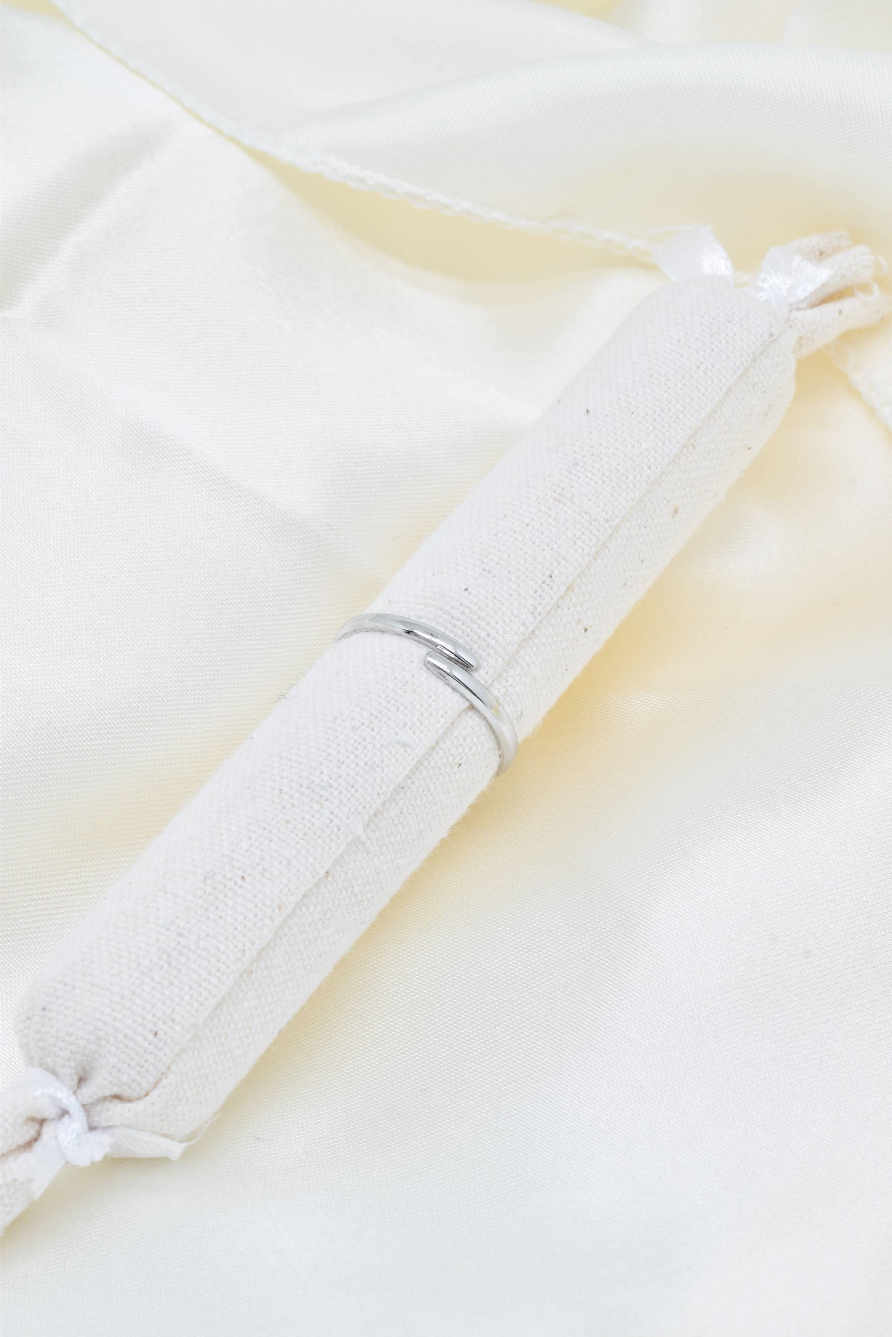 Kapyco - Vente Anneau/bague à empiler - Bague effet martelée en acier inoxydable - BG3100935