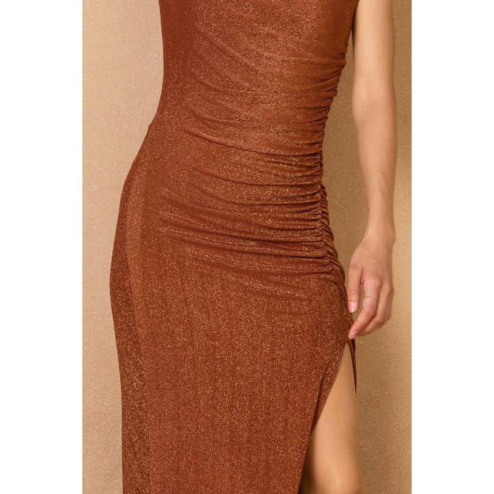 Dress Forum - Wholesale Dress - Women's - Middle Of The Galaxy Mock Neck Midi Slit Dress4