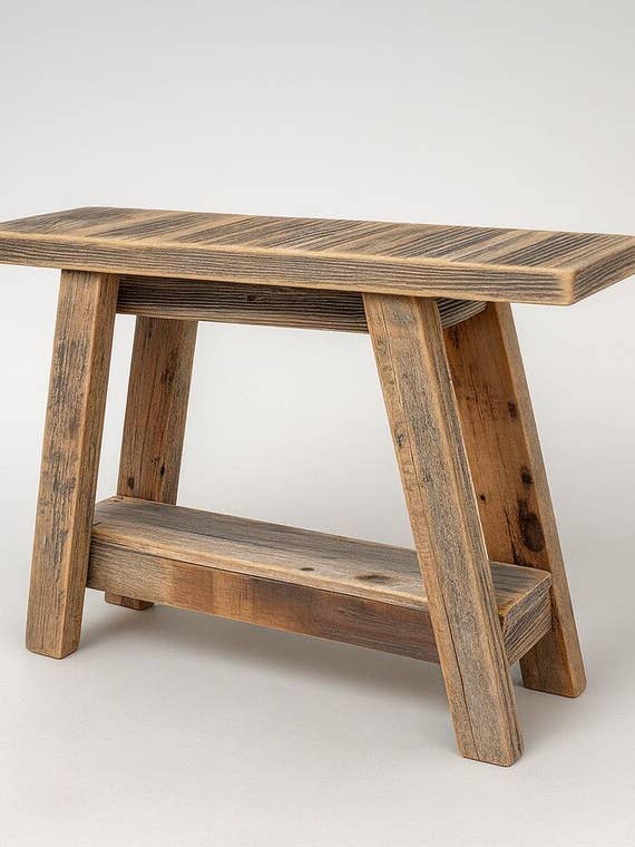 Timberline Side Table / Narrow End Table – 26” x 8” x 23” | for wholesale by DougandCristyDesigns