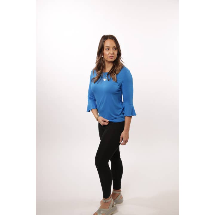 BambooYou – Großhandel Bluse – Damen – Damen Sara Top mit ausgestellten Ärmeln