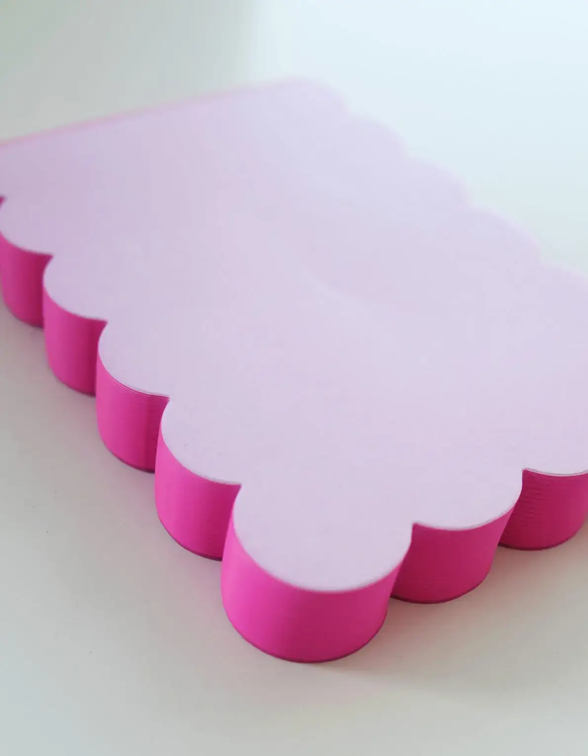 Idlewild Co. - Wholesale Notepad - Scalloped Shaped Notepad | Lilac + Hot Pink Edge2