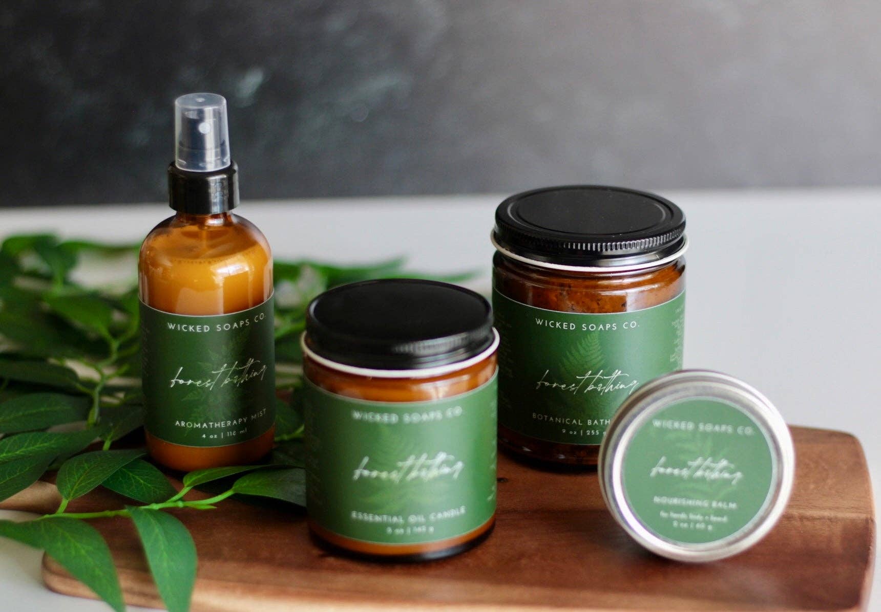 Wicked Soaps Co. – wholesale Jar/filled candle – Forest Bathing Essential Oil Candle | Soy Wax Candle10