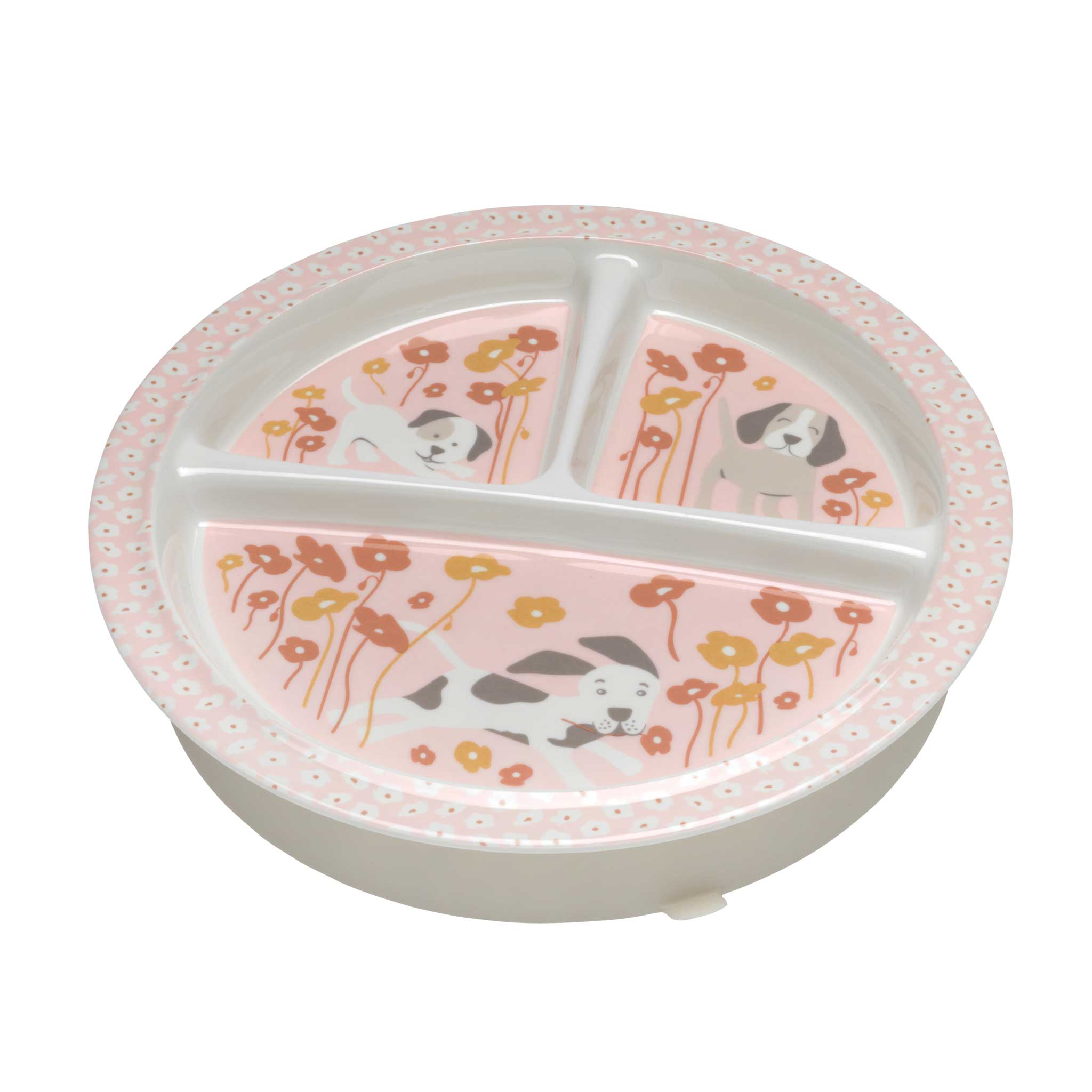 Sugarbooger by Ore’ Originals - Wholesale Dinner Plate - Kids & Baby - Divided Suction Plate | Puppies & Poppies3
