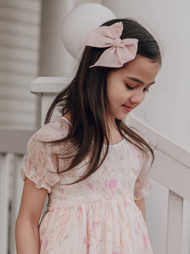 Bella Blush Fable Bow for wholesale by Livy Lou Collection
