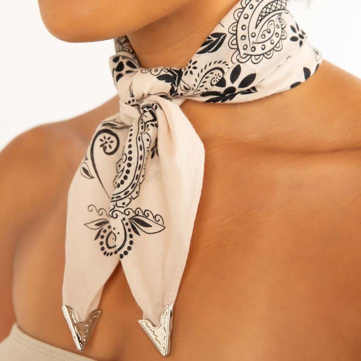 Vintage Taupe Outlaw Bandana for wholesale by RAD + RAE