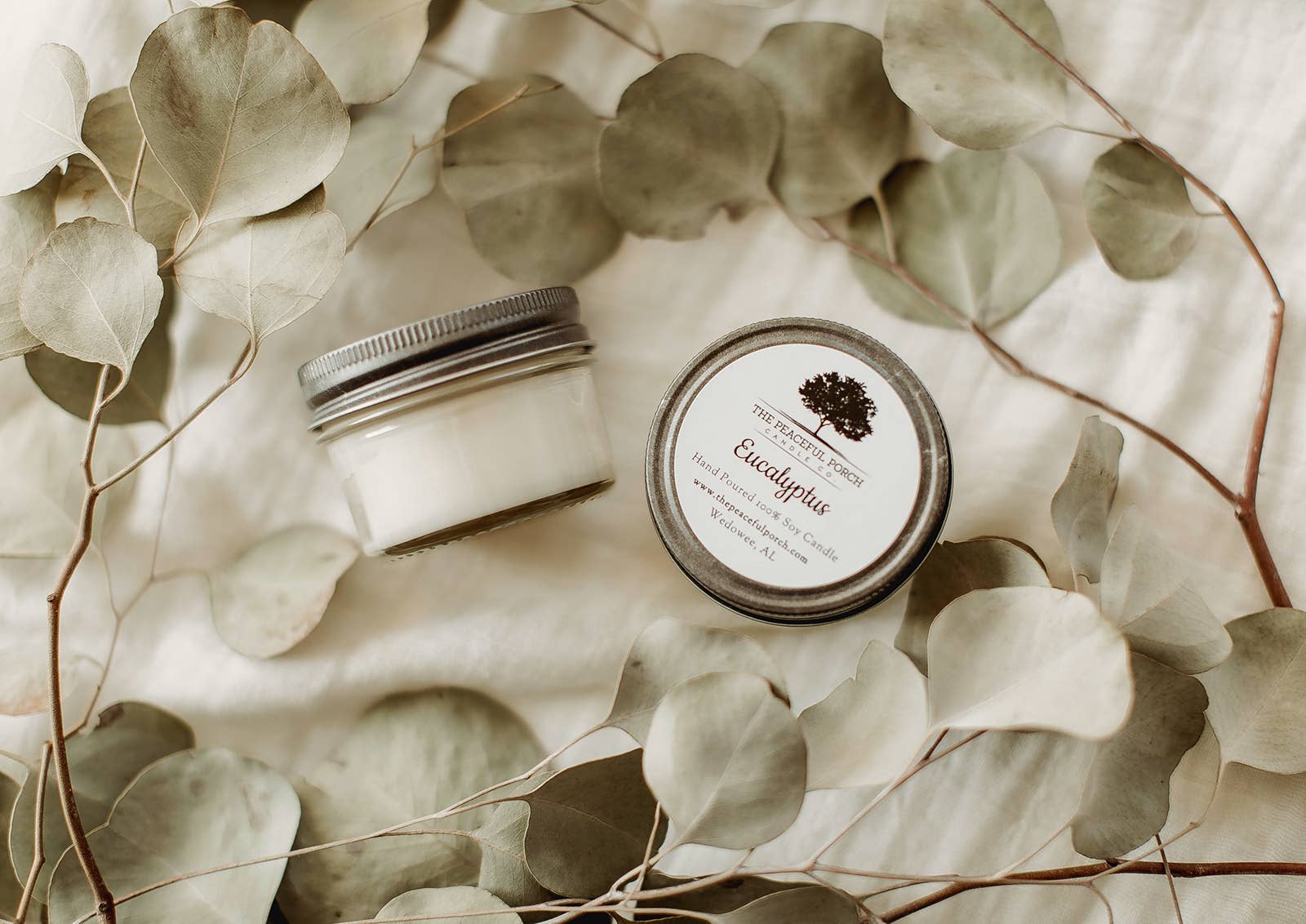 The Peaceful Porch Candle Co. , LLC - Wholesale Pot/gevulde kaars - Eucalyptus soja kaars6