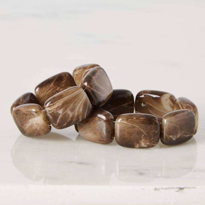 Hot Girls Pearls-Freezable Cooling Jewelry - Wholesale Beaded bracelet - Slate Chicklet Cooling Bracelet1