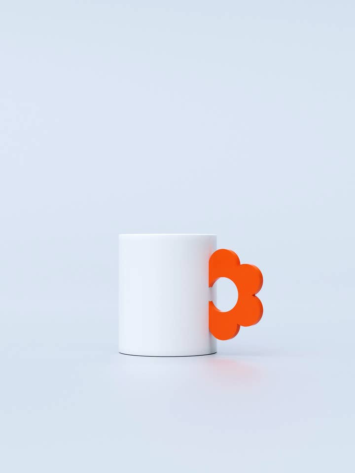 Mug Fleur Orange pour la vente par Fluid market