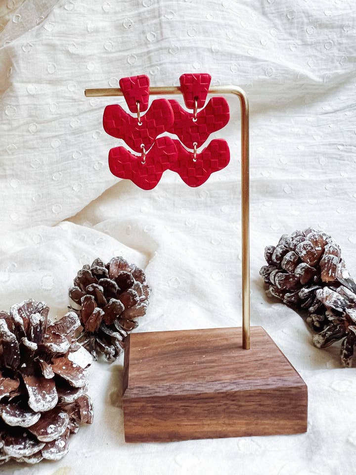 Red quilt dangles for wholesale by Love Poppy Co.