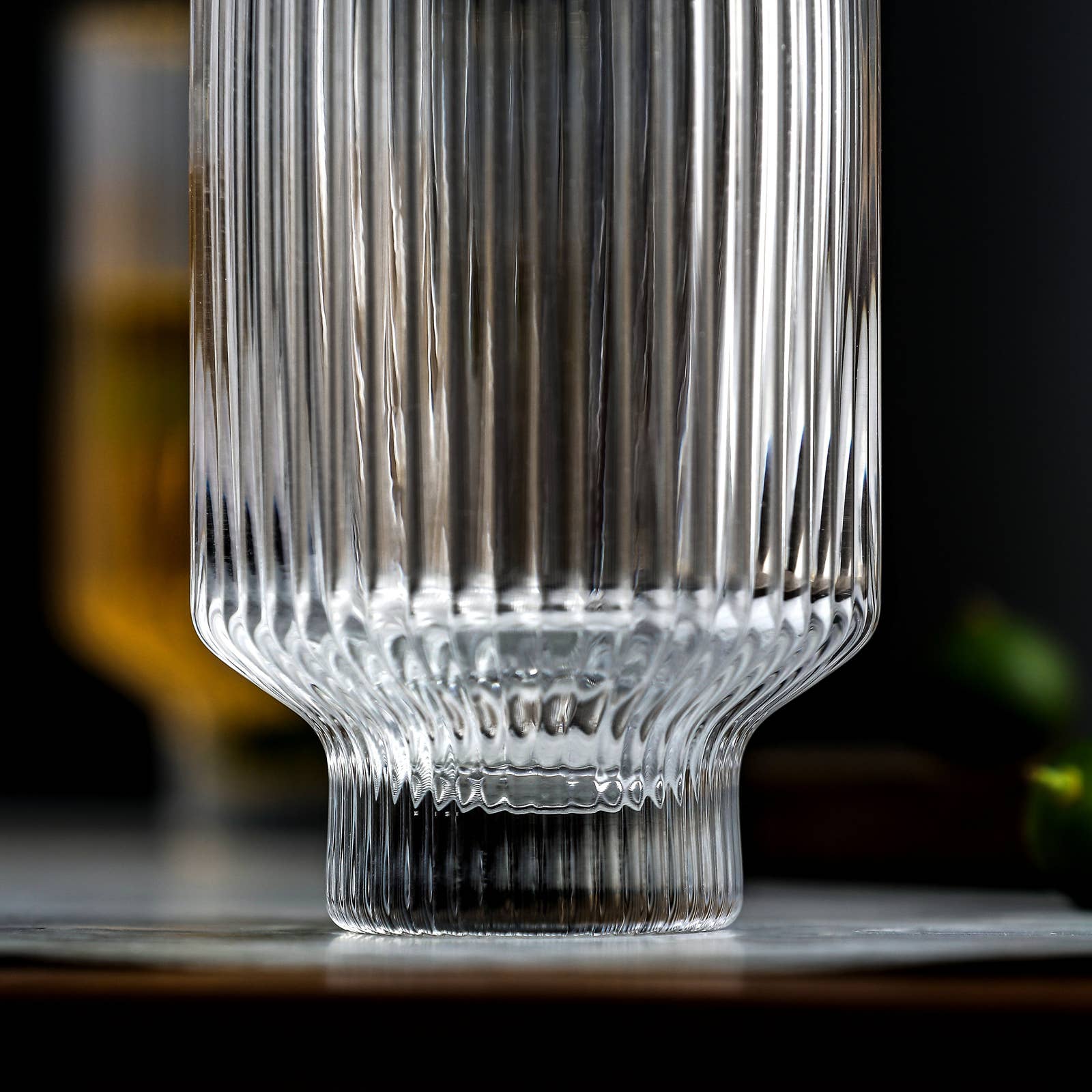 Everest Global - Wholesale Drinking Glass/Cup - Origami Style Glass Cup Set of 6 Gold Rim6