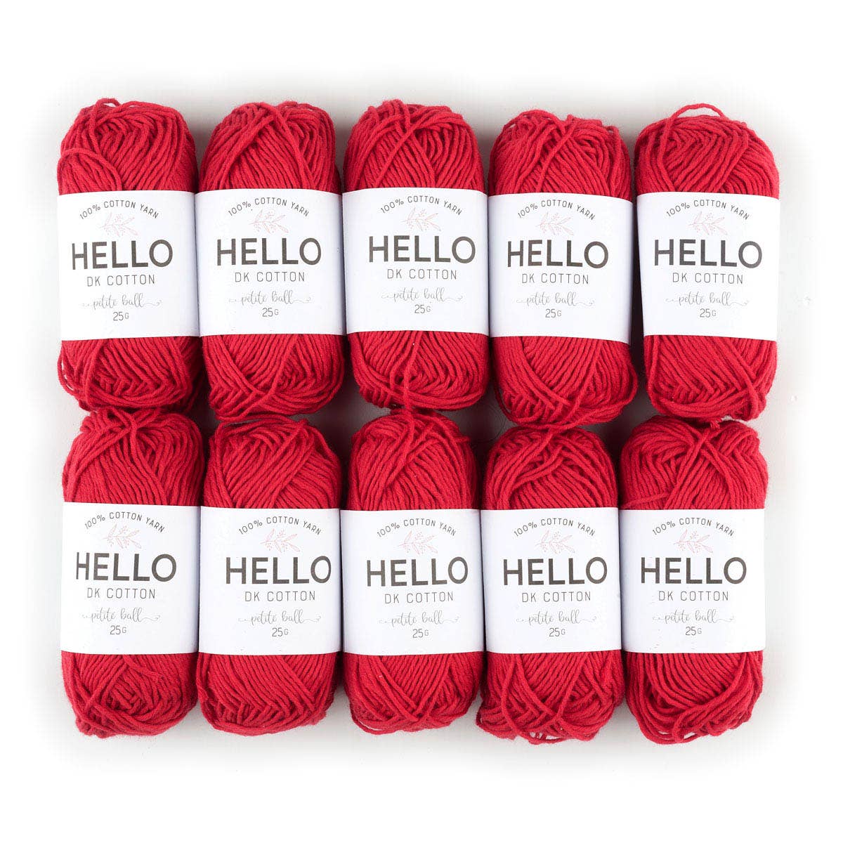 Creative World of Crafts – wholesale Garn – HEJ 100% bomull 25g Amigurumi garn förpackning med 10 bollar13