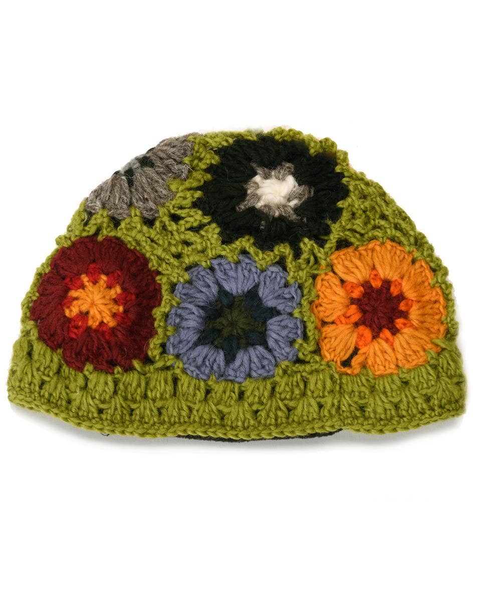 Zig Zag Asian Collection - Wholesale Beanie - Women's - Crochet Flower Beanie Hat3