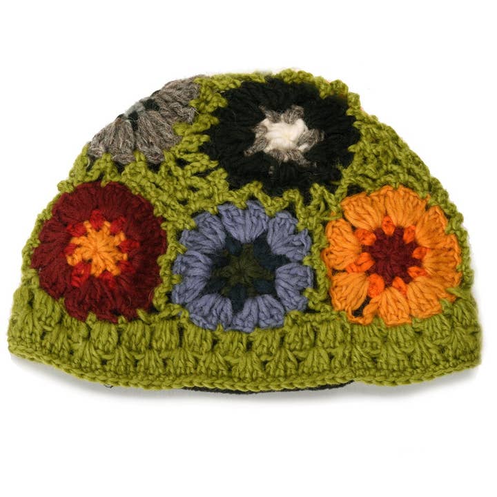 Zig Zag Asian Collection - Wholesale Beanie - Women's - Crochet Flower Beanie Hat3