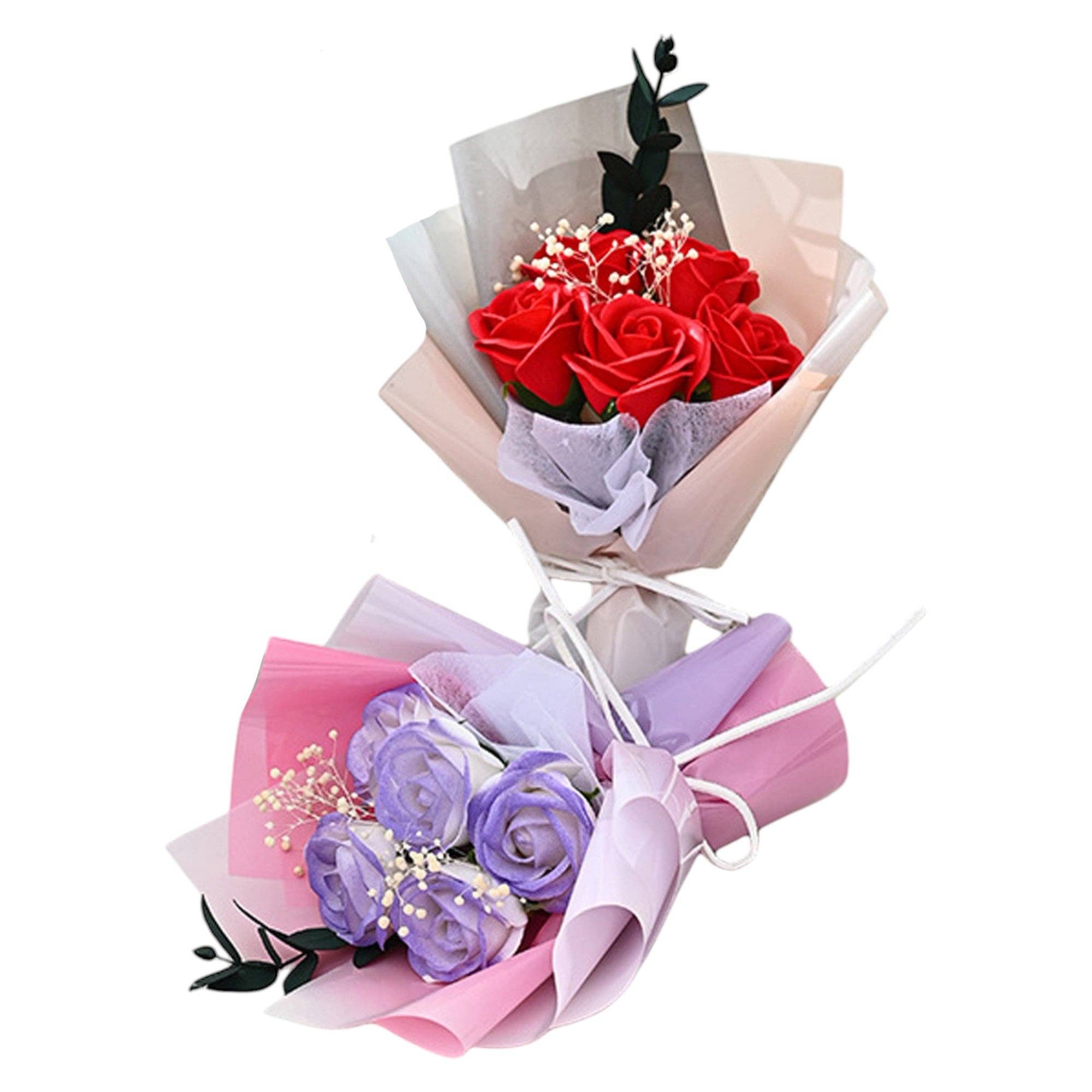 ASSORTED Mix Rose Short Stem Artificial Flower Bouquet FA009 (12PC) for wholesale on Faire3