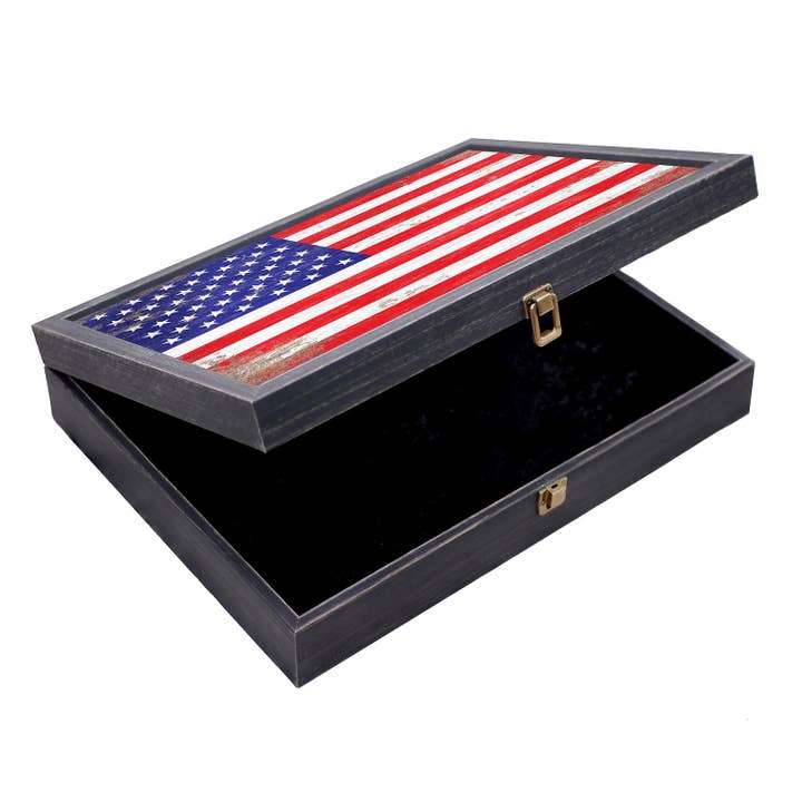 Print Frame Box - Wholesale Keepsake Box - Kids & Baby - Scotland Wood Flag Frame Keepsake Box3