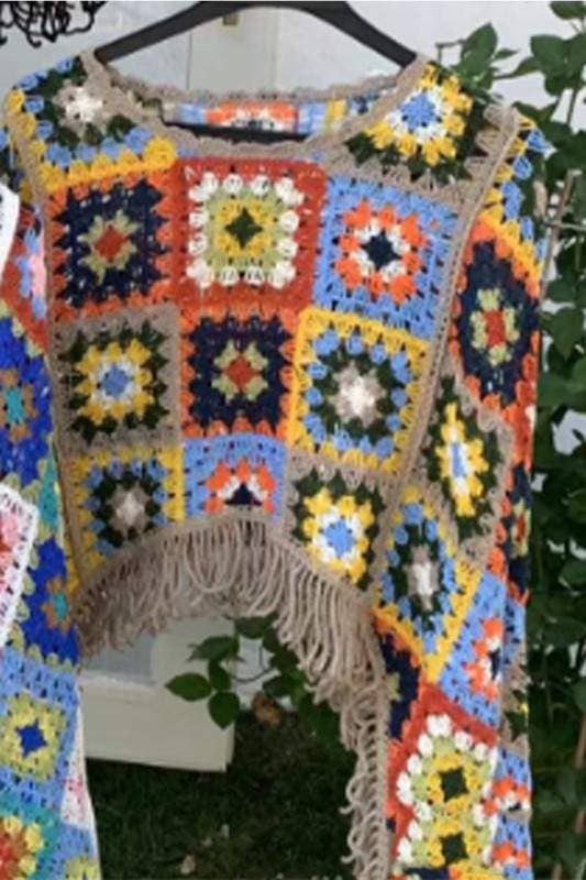 Flarix - Wholesale Poncho - Dames - gehaakte poncho-top5