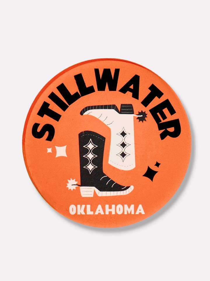 Stillwater, Oklahoma Acrylic Drink Coaster for wholesale by Tart By Taylor
