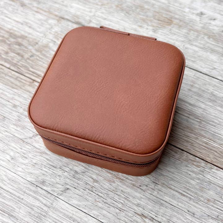 KW Custom Creations - Wholesale Jewelry Box/Organizer - Laserable Leatherette Travel Jewelry Box