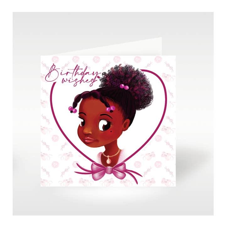 Tarjeta de cumpleaños Nia Ballerina | Tarjetas de felicitación negras | Regalos para venta al por mayor de Nia Ballerina