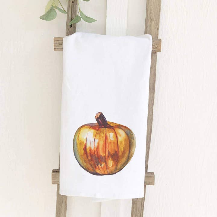 Pumpkin - Cotton Tea Towel for wholesale by Indigo Tangerine