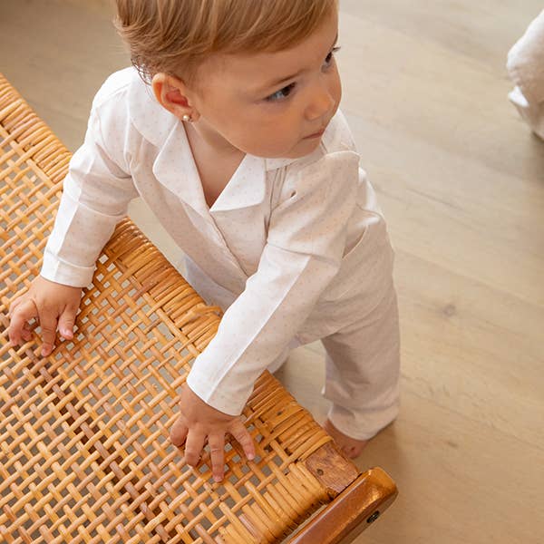 Rose Gala baby pajamas 100% pink cotton for wholesale on Faire2