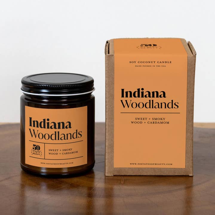 Candela Indiana Woodlands per la vendita all'ingrosso da parte di 50 States of Beauty