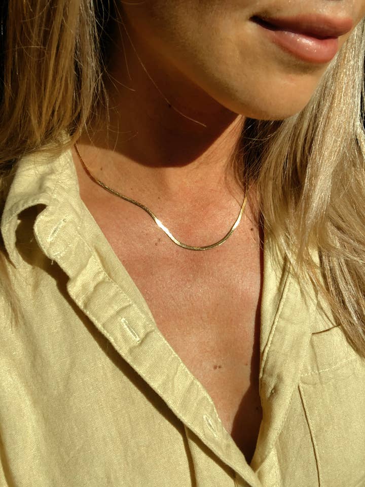 Herringbone Chain for wholesale by Toasted Jewelry