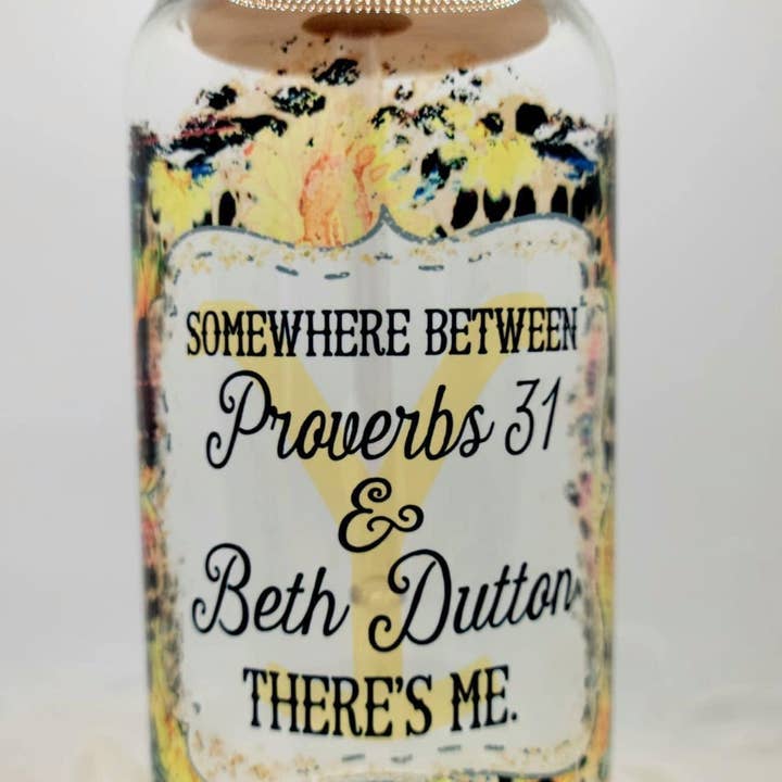 Somewhere between Proverbs 31 and Beth Drinking Glass/Cup for wholesale by Custom reasons