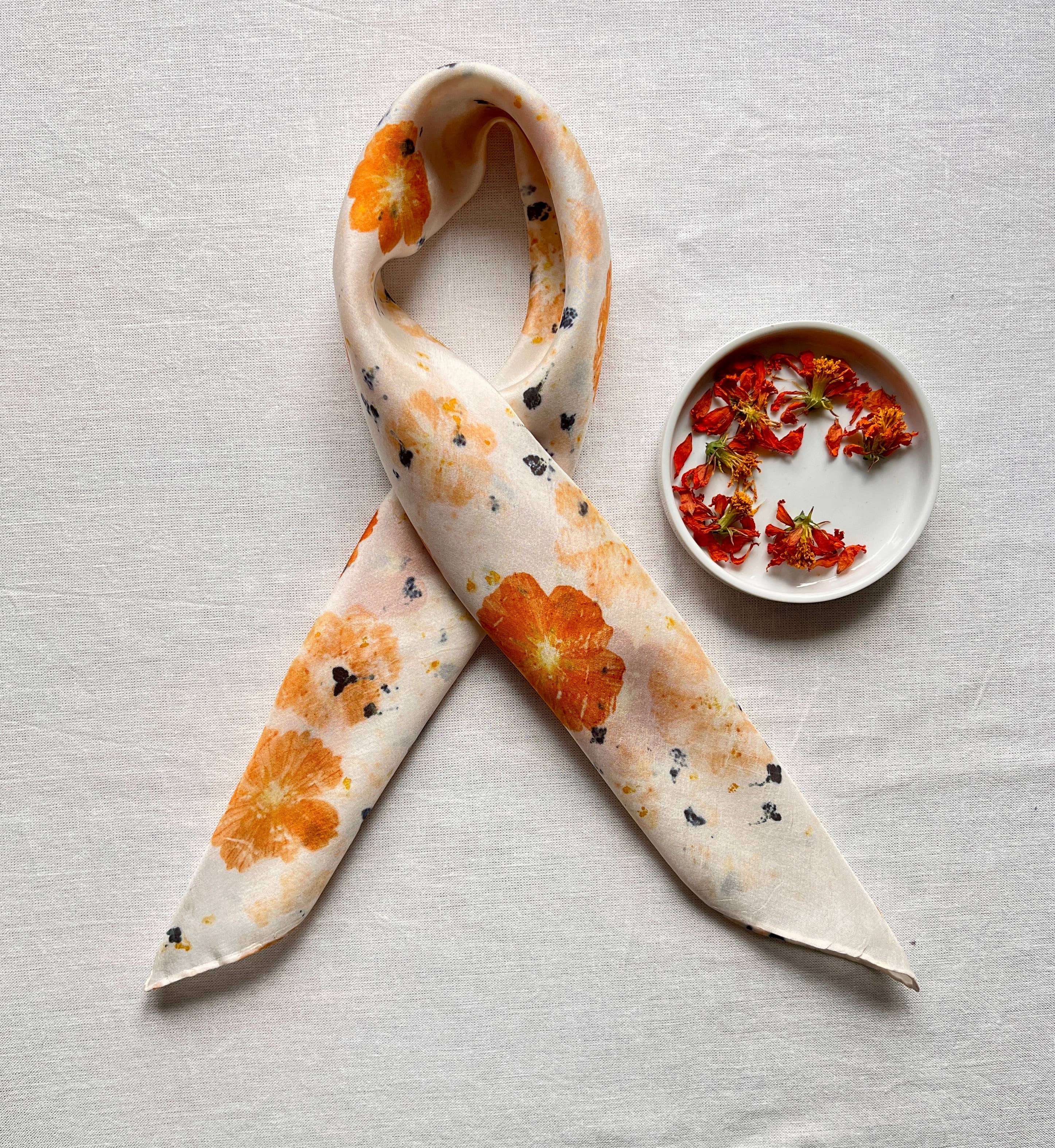 Vive Textiles - Wholesale Bandana - Unisex - Naturally Dyed Silk Bandana Scarf - Abby2