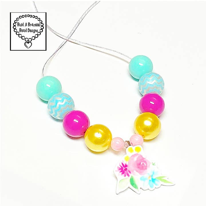 Springtime Flower Bouquet 💐 Adjustable Necklace for wholesale by Build A Bracelet Bead Designs