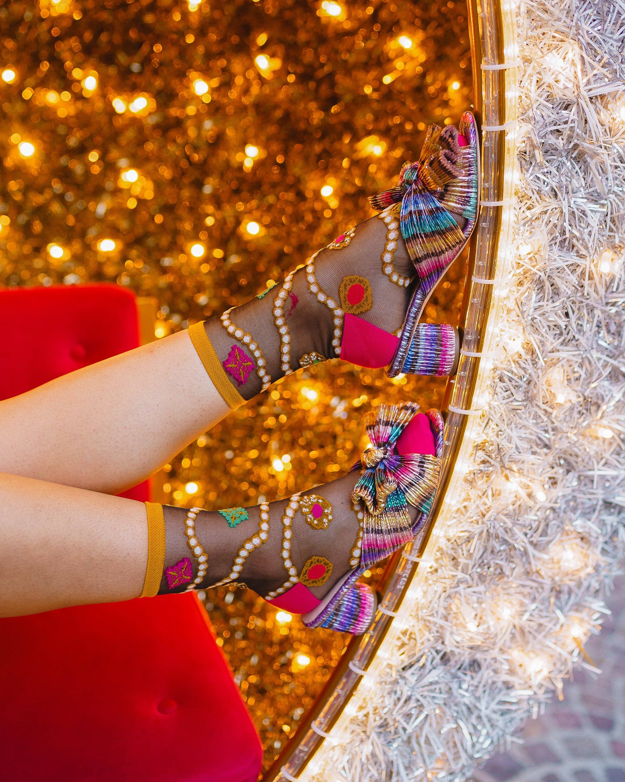 Sock Candy - Wholesale Socks - Women's - Pearls & Jewels Black Sheer Ankle Sock8