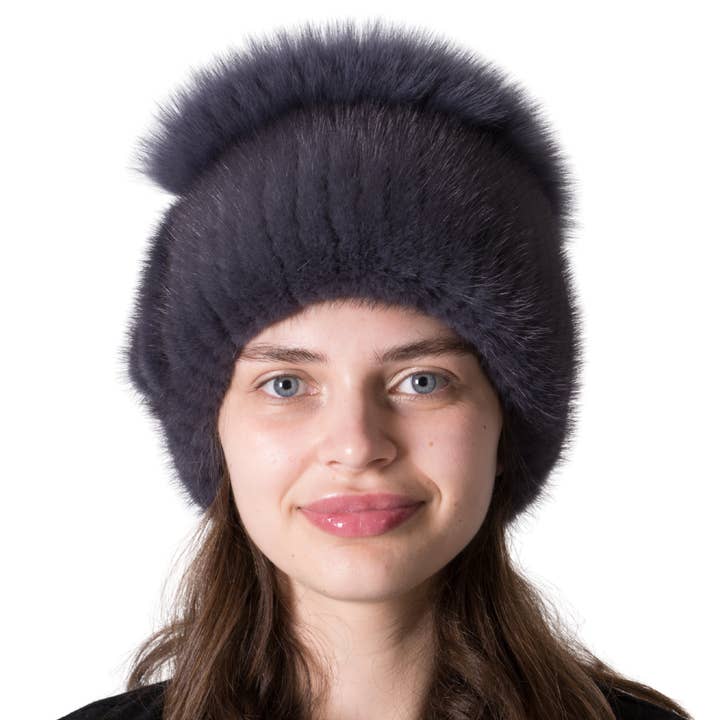 Chapeau en fourrure de vison pour femme, chapeau d'hiver en vraie fourrure, chapeaux en fourrure de renard. pour la vente par FurStyleUa