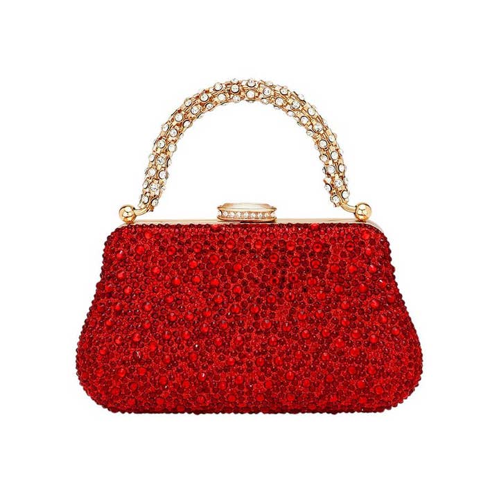 Pearl and Rox - Wholesale Clutch Bag - Women's - Bling Top Handle Crossbody Evening Bag9