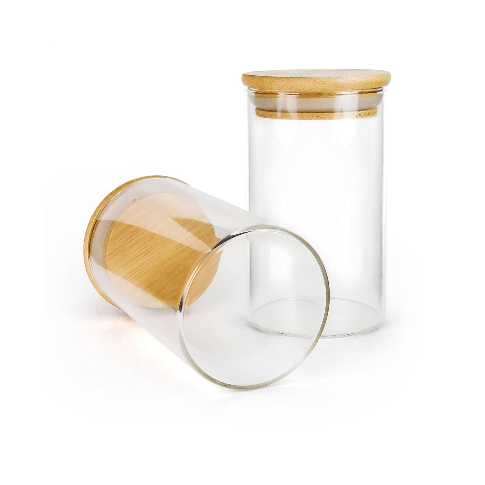 Human Objects® - Wholesale Jar - 10oz Glass Jar w/ Bamboo Lid – Eco-Friendly Jar – 80 Qty
