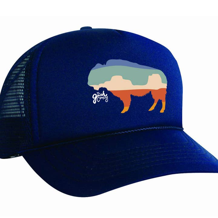 Camionneur Bison Coucher de Soleil Marine pour la vente par The Gush Company