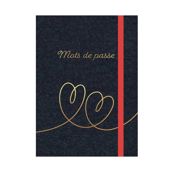 Pierre Belvédère - Carnet de mots de passe - Golden Hearts pour la vente par pierrebelvedere.com