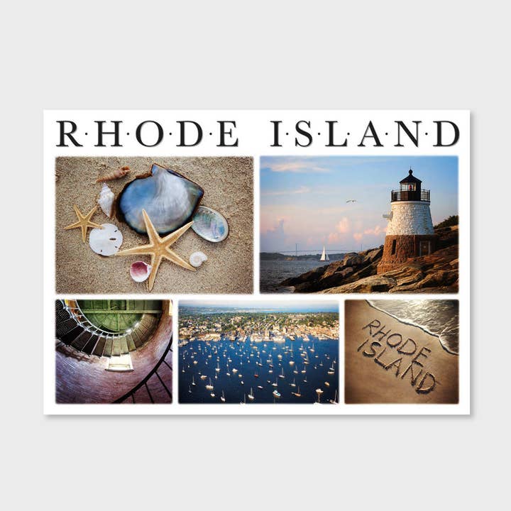 Rhode Island Postkort - Hilsner fra RI - 50 stk. for engroshandel hos Blu Ink Press, Inc.