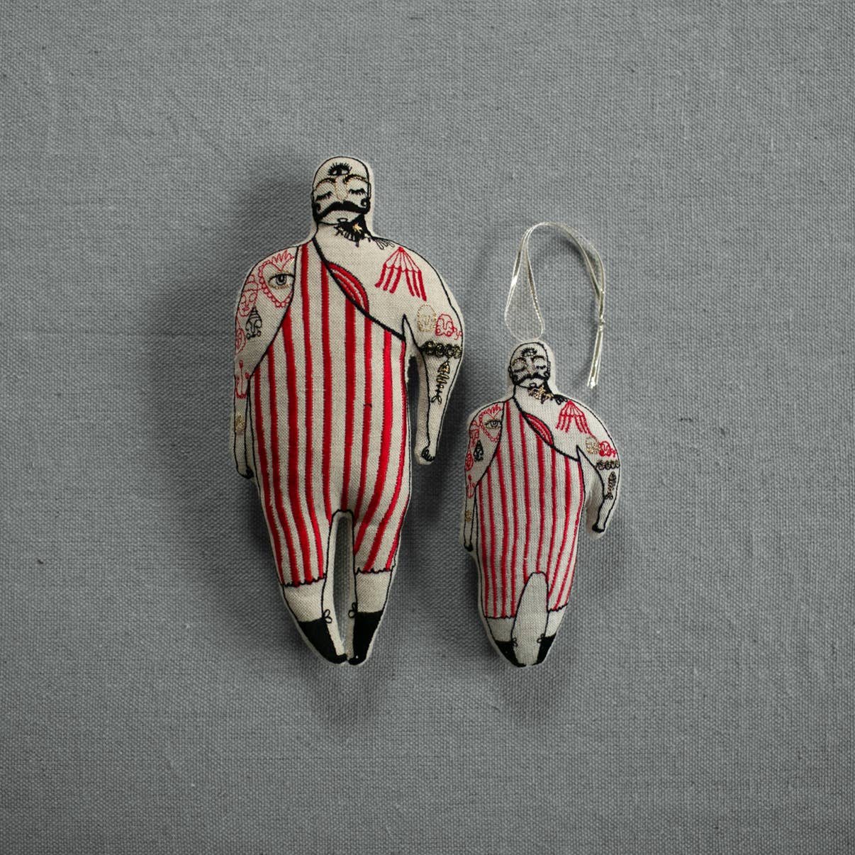 Skippy Cotton - Wholesale Doll - Kids - Tattooed Strong Man, Cotton-Filled Art Doll, Embroidered2