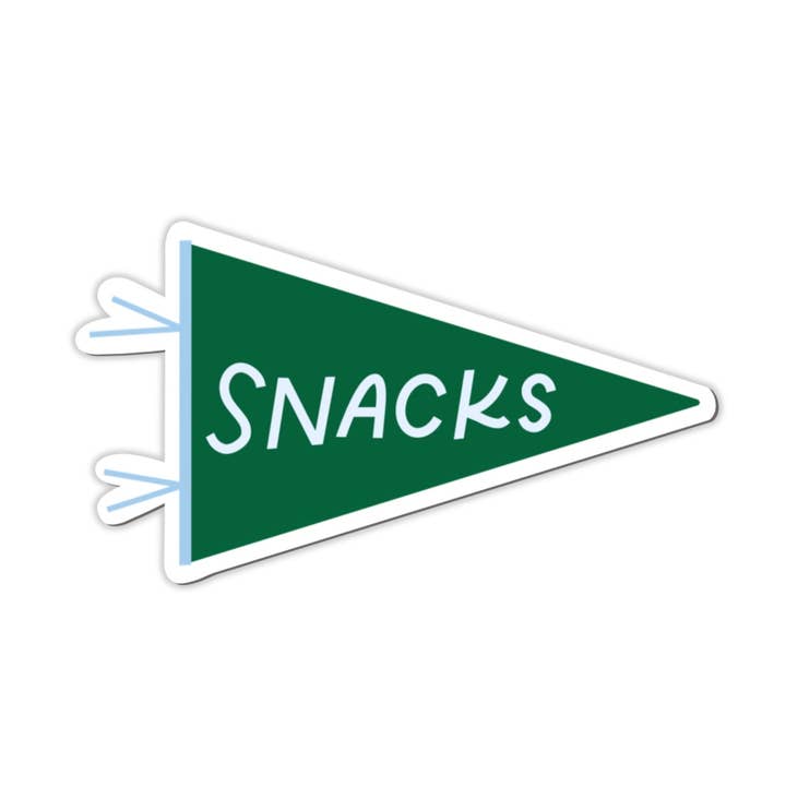 Snacks Vinyl Sticker | Pennant, Snack Lover, Funny Stickers for wholesale by Just Follow Your Art