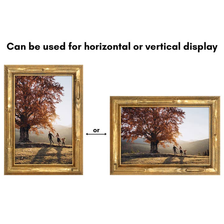 Americanflat Gold Bamboo Frame with Faux Bamboo Design for wholesale on Faire5