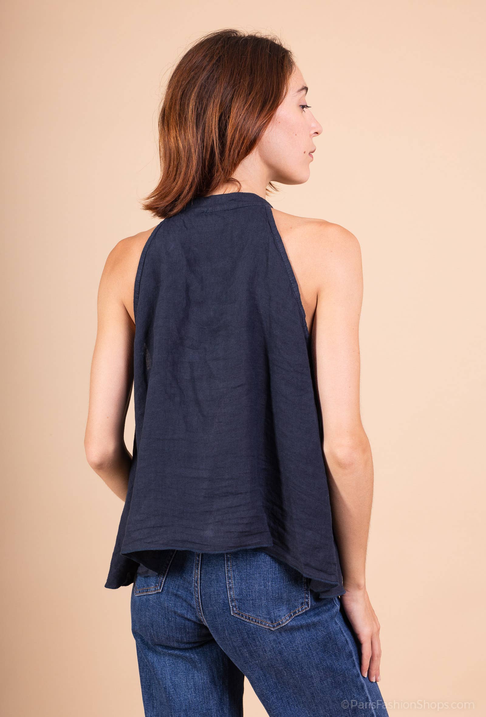 Shyloh - Wholesale Button Down Shirt - Women's - Ruffled linen top 158192