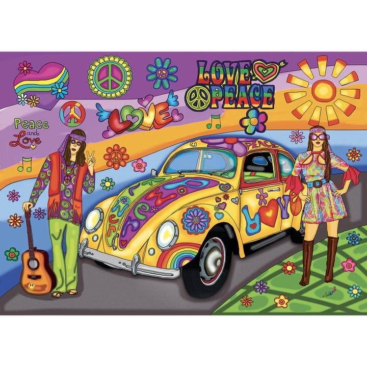 Peace and Love 1000pcs Jigsaw Puzzle for wholesale by JaCaRou Puzzles Inc.