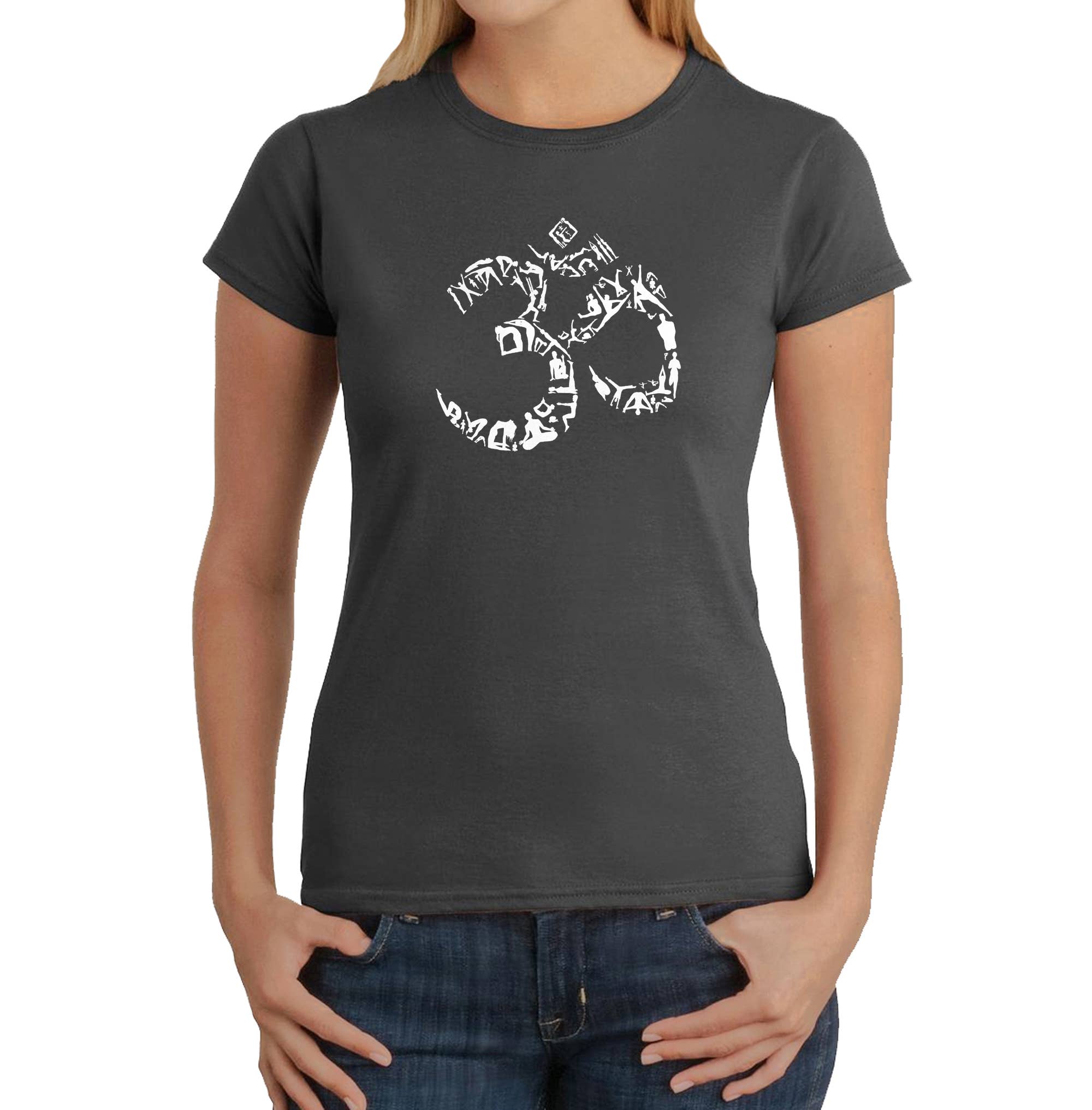 LA Pop Art - Wholesale Screen Printed T-Shirt - Women's - LA Pop Art Women's Word Art T-Shirt - THE OM SYMBOL5