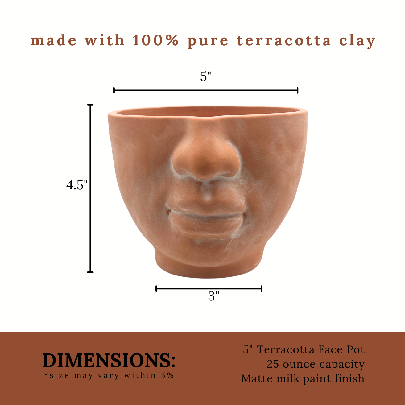 Simply Supplied Co - Wholesale Plant Pot - Face Planter | Terracotta Pot | Unique Planter | Head Pot9