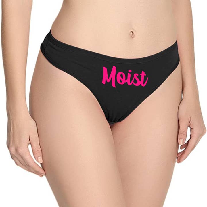 Moist Cotton Thong Panties for wholesale by Bound Kitten