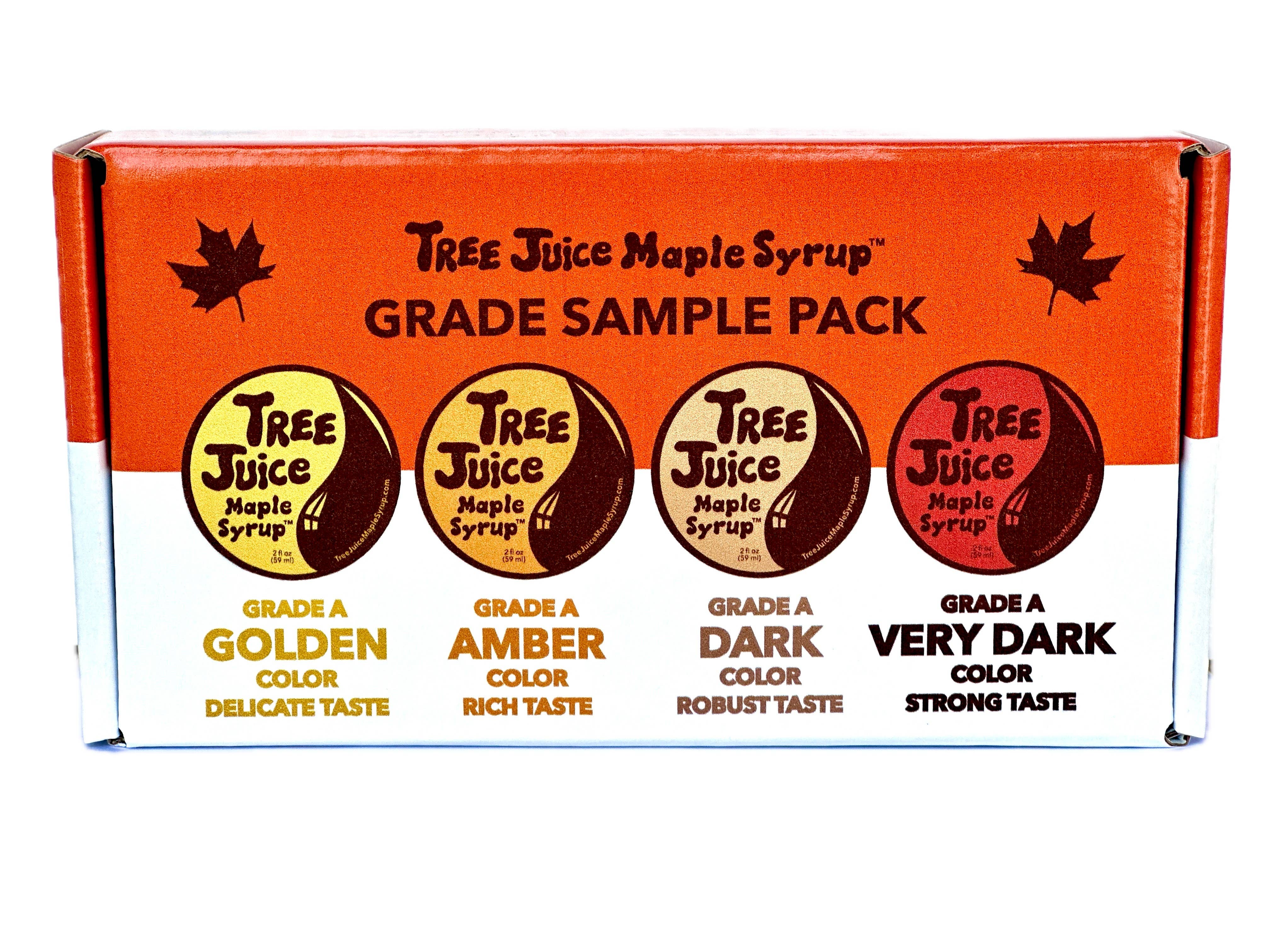 Tree Juice Maple Syrup - Wholesale Maple Syrup - Tree Juice Maple Syrup Grade Sample Pack1