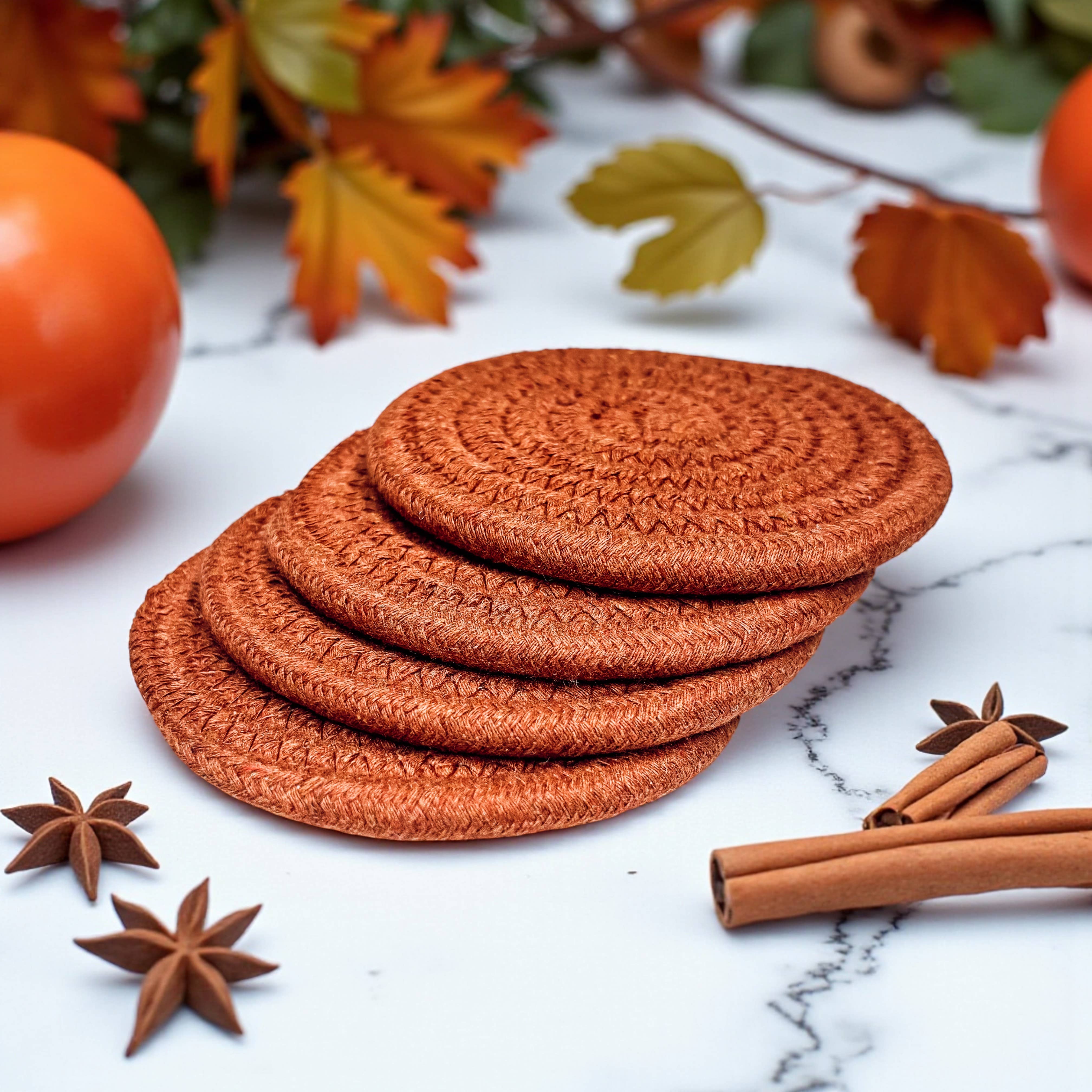 Gia Roma - Wholesale Christmas Decoration - Holiday Fabric Coasters, Red White Christmas Coaster Set54